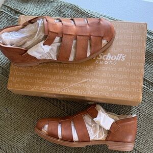 Dr. Scholl's Tan Leather Fisherman Sandals